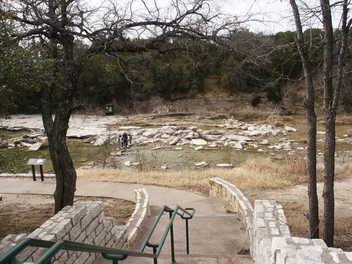 Cretacious Dinosaur Tracks near Glen Rose, Texas.