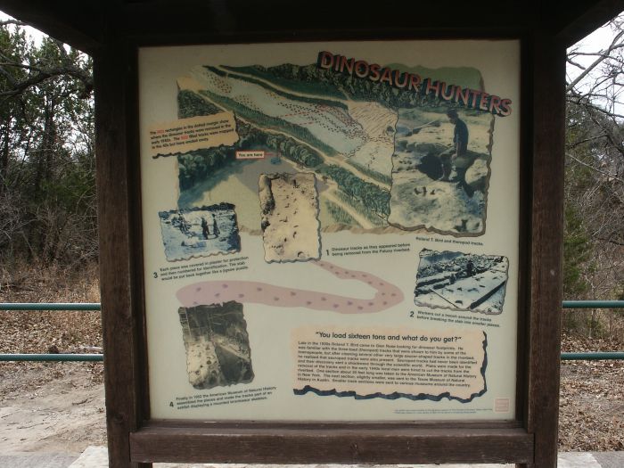 Cretacious Dinosaur Tracks near Glen Rose, Texas.