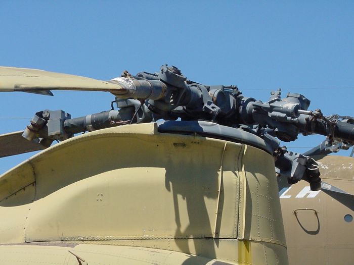 CH-47 Chinook 65-07992, a.k.a. the Boeing 347, at Fort Rucker, Alabama, 2 April 2004.