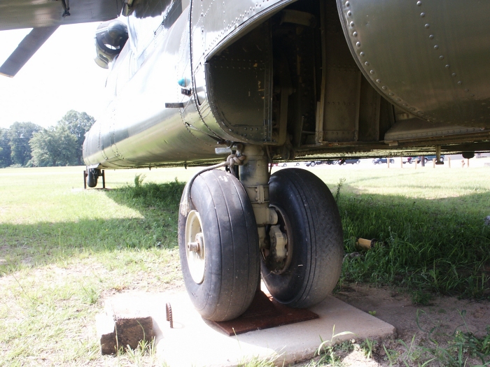 Having received a fresh coat of paint, CH-47A Chinook helicopter 65-07992, converted to the Boeing BV-347, sits outside the Army Aviation Museum at Fort Rucker, 25 June 2008.