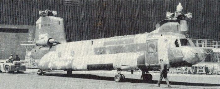 The Boeing Vertol BV-347 under construction at the Boeing facilities.