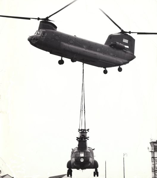 66-19049 carried by 68-15863 to the Port of Bremerhaven, West Germany, circa 1973.