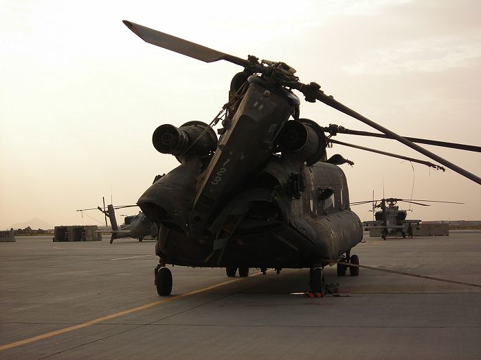 A view of 83-24123 after it was taxied into another aircraft at Bagram, Afghanistan, on 10 August 2007.