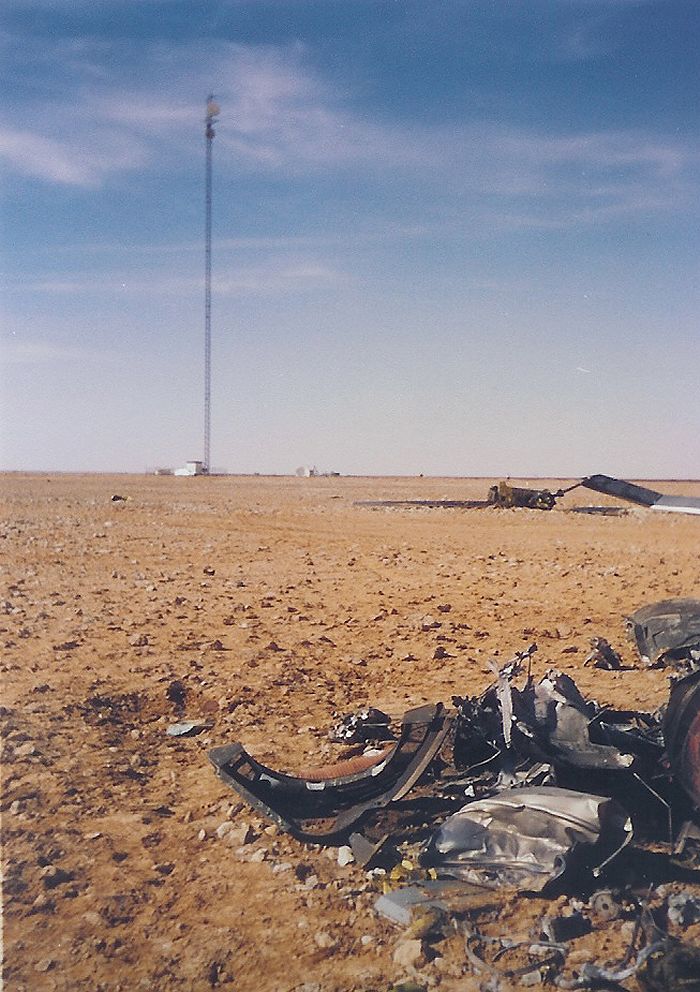 84-24177 at the crashsite in Saudi Arabia.