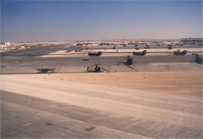 CH-47D Chinook helicopter in the ditch in Saudi Arabia.