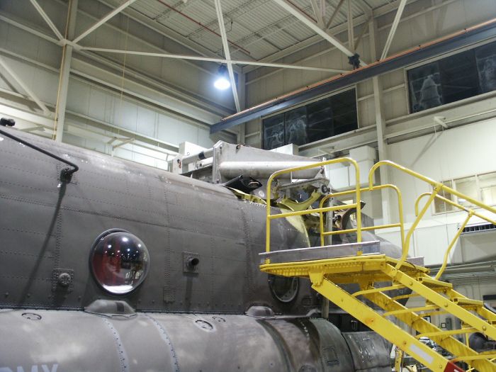 87-00090 under-going a Number One Engine Mount change at Knox Army Heliport (KFHK), Fort Rucker, Alabama.