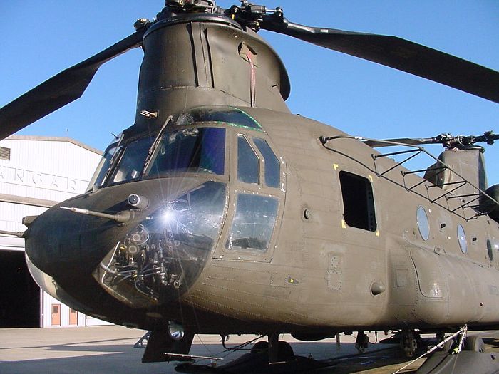 87-00102 parked on Pad One East, Hangar One, Wainwright Army Airfield, Fort Wainwright, Alaska, June 2002.