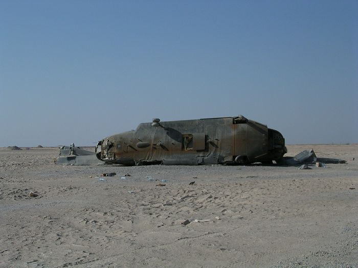 The final resting spot of 88-00098 in Iraq, 30 August 2003.