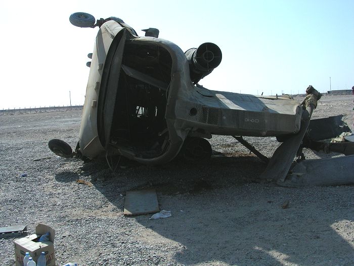 The final resting spot of 88-00098 in Iraq, 30 August 2003.