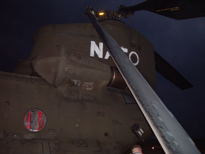 6 July 2002: Sitting in the grass at Camp Bondsteel, Serbia, this photograph shows 89-00138 shortly after the accident.