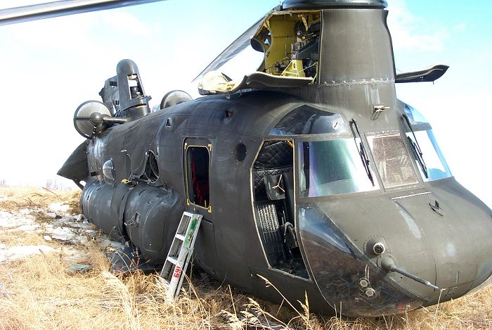 90-00183 at the crash site in Alaska.