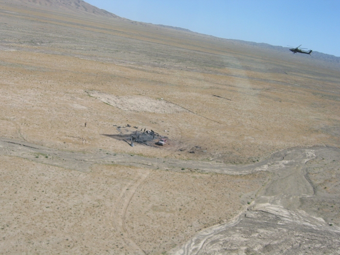 The final resting spot of 90-00217 after it was destroyed in place to prevent use by enemy forces.