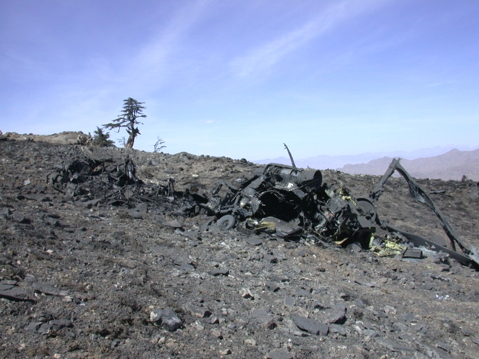 The final resting spot of 92-00475 - after being blown up to prevent enemy use.