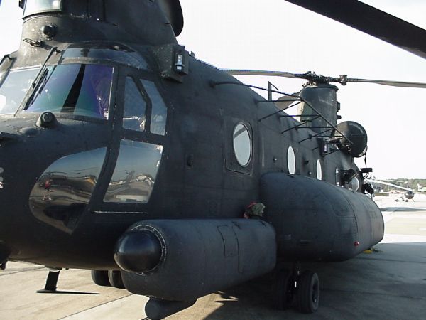 Boeing MH-47E Chinook helicopter, circa 1999.