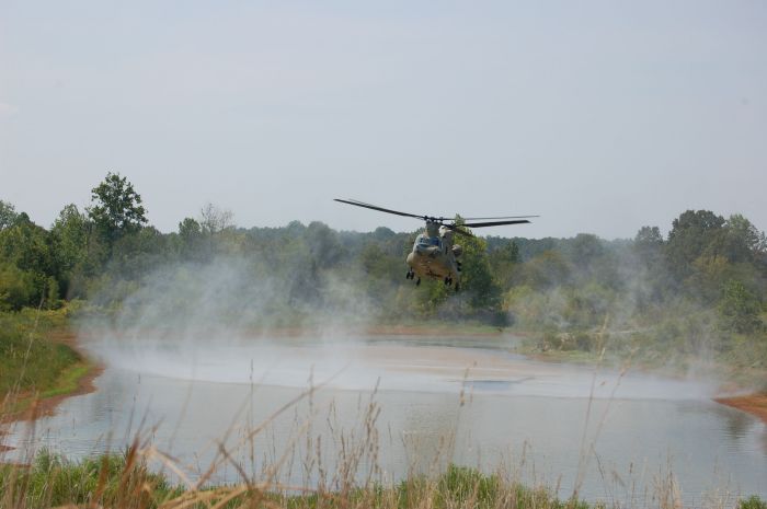 15 August 2007: Fort Campbell, Kentucky, received the first CH-47F Chinook helicopter during a rollout ceremony. B Company, 7th Battalion, 101st Aviation Regiment, 159th Combat Aviation Brigade, was the first unit in the world to receive the $30 million bird, most notable for its tandem rotors and heavy-lift abilities.