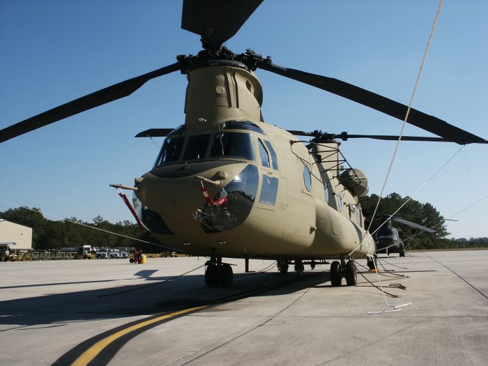 8 November 2007: Fort Rucker, Alabama receives it first F model Chinook helicopter - 04-08711.