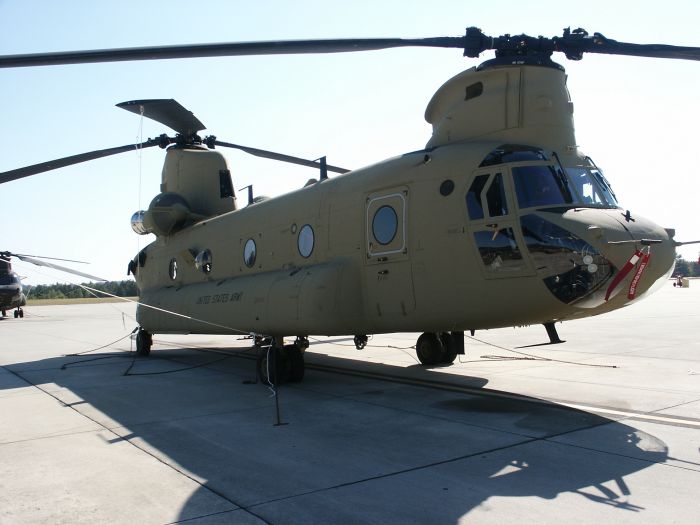 8 November 2007: Fort Rucker, Alabama receives it first F model Chinook helicopter - 04-08711.