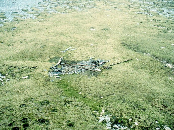 The final resting place of Argentina's CH-47C Chinook tail number AE-521.