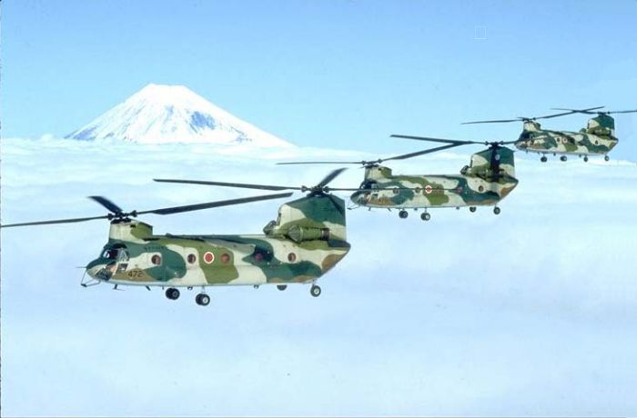 Japan CH-47J Chinook helicopter.