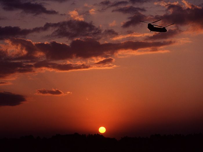 Japan CH-47J Chinook helicopter.