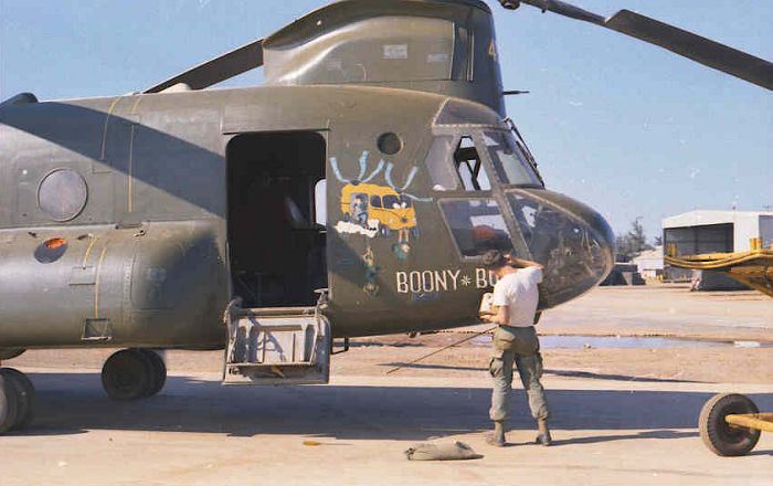 Boony Bus, CH-47B 67-18452, Chu Lai, RVN, circa 1970.