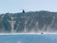 Washington Army Reserve Chinook at Crater Lake, Oregon.