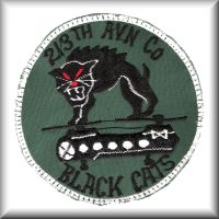 213th ASHC - "Black Cats" Unit Patch while in the Republic of Vietnam.